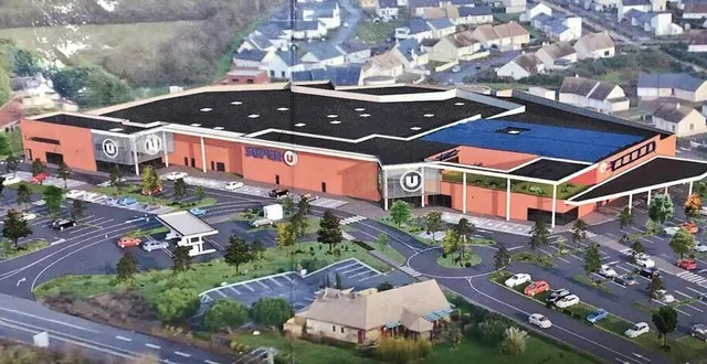 photo  une illustration qui montre les contours du magasin lorsque les travaux seront terminés.  &copy;  ouest-france 