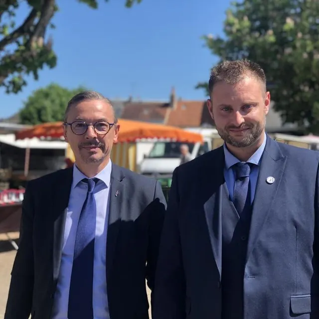 photo gérard latinier et alexandre morel, du rassemblement national dans l’orne.  ©  ouest-france