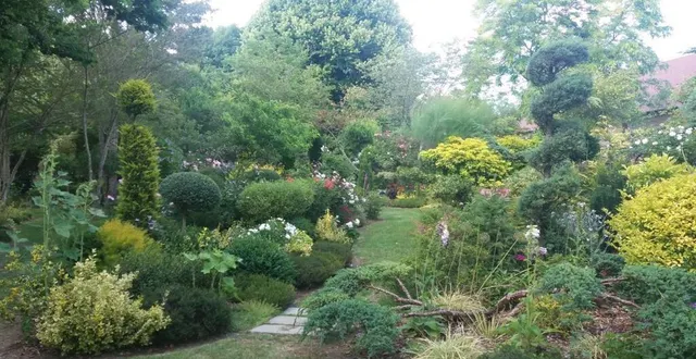 photo  le jardin des vigneaux propose une déambulation dans des espaces variés où les couleurs proviennent non seulement de fleurs, mais aussi de feuillages.  &copy;  ouest-france 