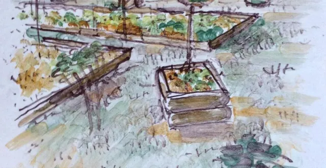 photo  chaque jardin dispose d’une plaque de céramique peinte par michel boillot.  &copy;  michel boillot 