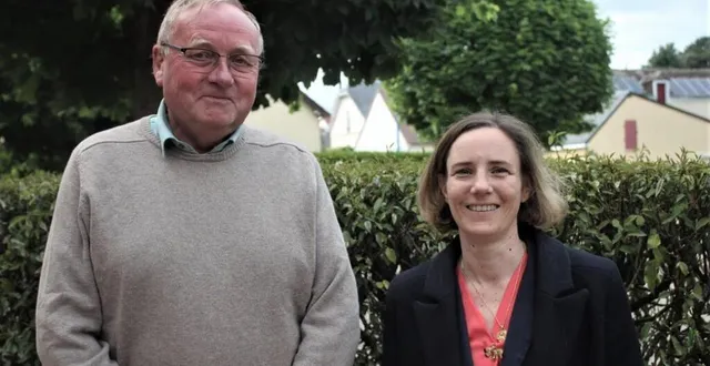 photo  la candidate aux élections législatives de juin 2022 brigitte dujardin et son suppléant hervé biard, cofondateur de la coordination rurale en sarthe.  &copy;  photo personnelle 