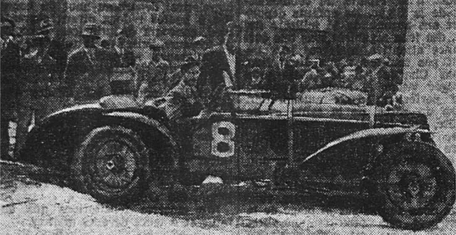 photo  l’alfa romeo de chinetti et sommer, dans l’ouest-éclair du 20 juin 1932.  &copy;  archives ouest-france 