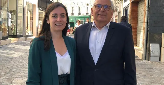 photo  alexandra monet et son suppléant jean-pierre poirier.  &copy;  le maine libre 