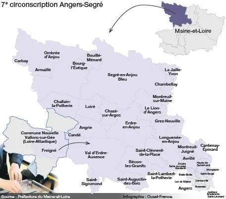 photo la 7e circonscription de maine-et-loire.  ©  ouest-france