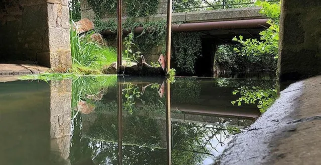 photo  le lavoir de cerisé, au bord du londeau.  &copy;  archives ouest-france 