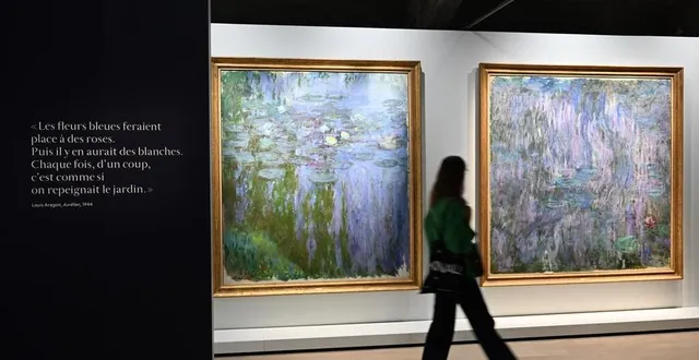 photo  musée d’art moderne de fontevraud, mercredi 8 juin 2022. avec « nymphéas, reflets de saule »?, un tableau rarement montré, monet joue avec l’impalpable.  &copy;  josselin clair 