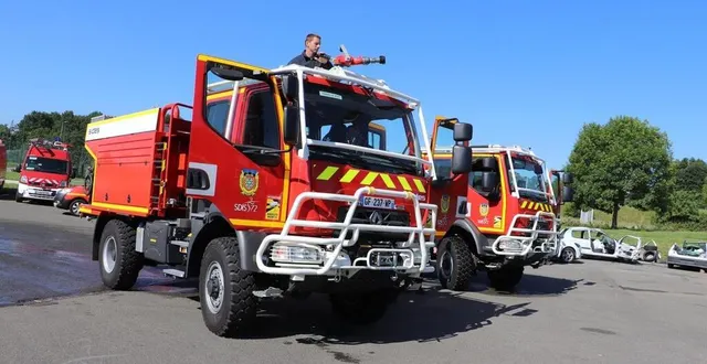 photo  six nouveaux camions-citernes feux de forêt sont arrivés en mai 2022 en sarthe mais ils ne seront pas opérationnels cet été.  &copy;  sdis 72 
