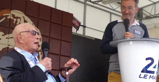 photo  jean-jacques isserman, invité vedette des r’hunaudières, a ravi le public avec ses anecdotes.  &copy;  le maine libre 