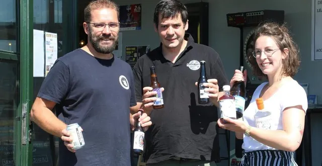 photo  de gauche à droite, julien derenne et julien alcoverro, à la tête du local à bières à arnage (sarthe), et léa etrillard, gérante du bar-cave à vins du vin et des copains. ce samedi 18 juin 2022, ils accueillent la deuxième édition du sarth’n’beer festival.  &copy;  ouest-france 
