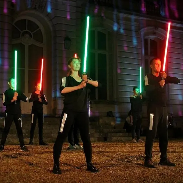 photo de jeunes escrimeurs ont offert un tableau où les épées étaient laser.  ©  ouest-france