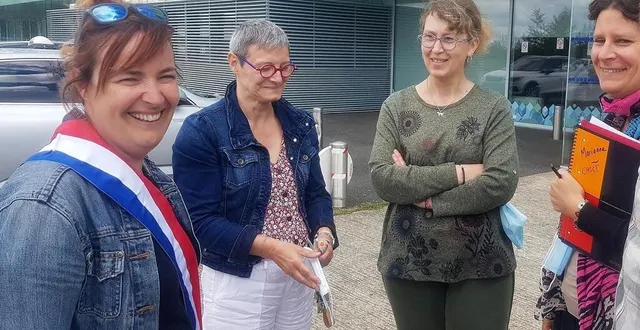 photo  élise leboucher, nouvelle députée de la quatrième circonscription de la sarthe, ici à l'hôpital du bailleul, le 1er juillet 2022.  &copy;  ouest-france 