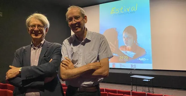 photo  claude-eric poiroux, délégué général et louis mathieu, président de l’association premiers plans ont présenté la nouvelle édition de l’estival premiers plans, ce mardi 5 juillet au cinéma les 400 coups, à angers.  &copy;  ouest-france 