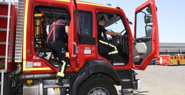 photo  pas moins de quatre véhicules et dix-sept pompiers se sont déplacés en raison du classement « risque sévère ».  &copy;  archives co 