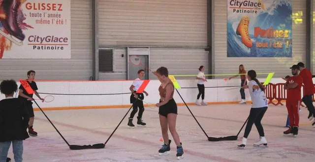 photo  à cityglace, on peut jouer au badminton… sur la glace !  &copy;  ouest-france 