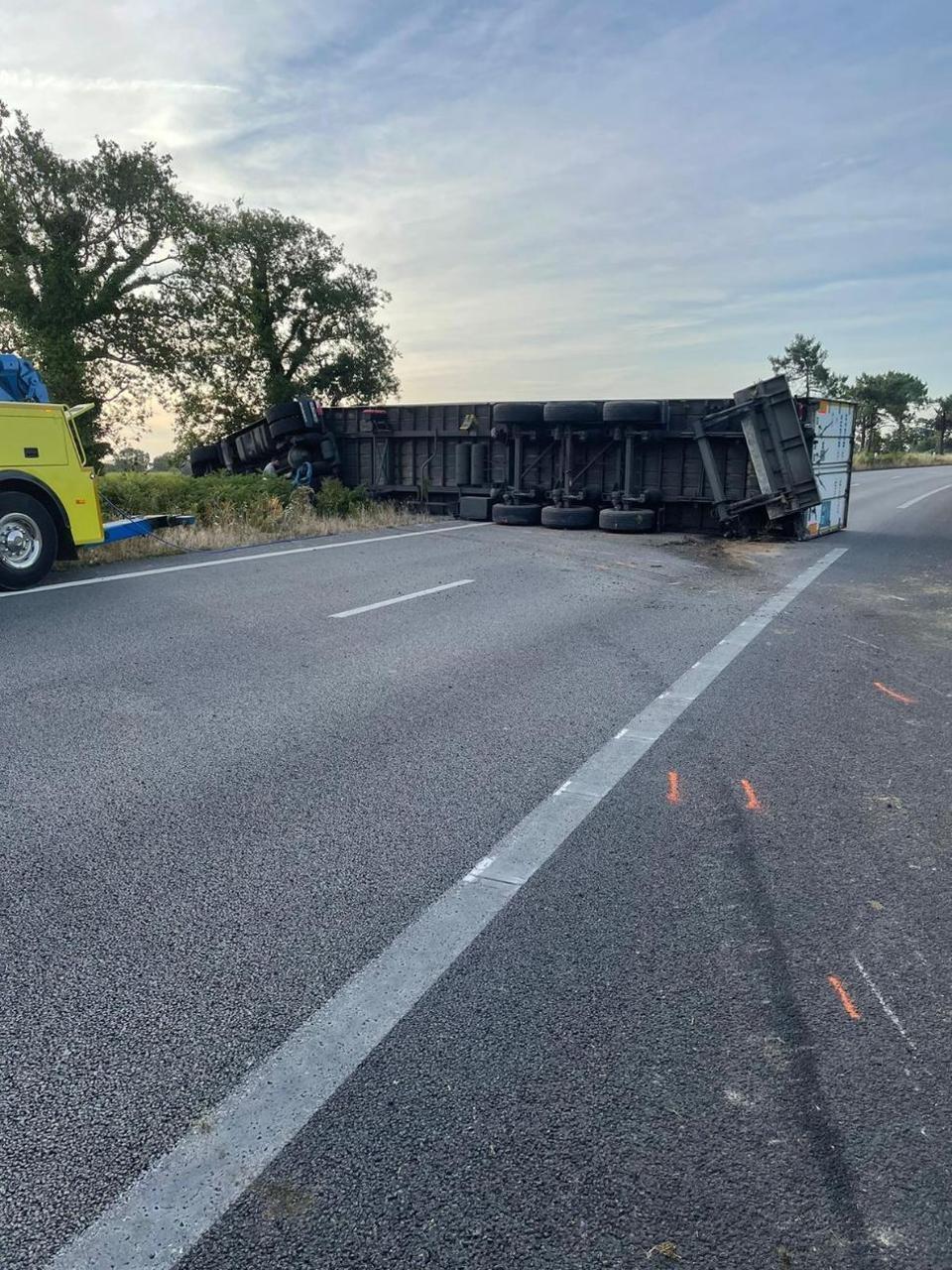 Muzillac Un Nouvel Accident Sur La Rn165 Impliquant Un Poids Lourd