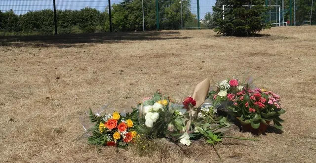 photo  cholet, parc de moine, samedi 16 juillet. sur les lieux du drame, des fleurs sont déposées depuis vendredi en hommage aux deux victimes du feu d’artifice.  &copy;  co – mélanie marois 