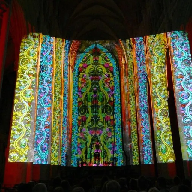 photo le spectacle musilumières 2022, à la cathédrale notre-dame à sées.  ©  ouest-france