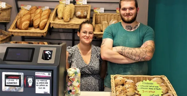 photo  christelle dubois et benjamin behier, gérants de la boulangerie.  &copy;  ouest-france 