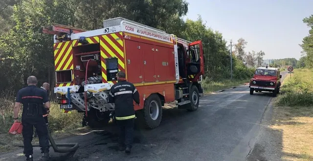 photo  l’incendie s’est déclenché à téloché.  &copy;  ouest-france 