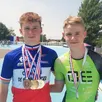 photo  arthur lebeaupin, champion de france sur piste, et florent plaire, vice-champion de france. 