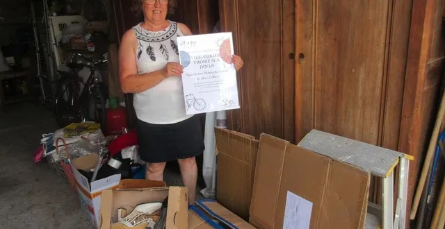 photo  bernadette hérisson organise un vide-garages à thoiré-sur-dinan, samedi 6 et dimanche 7 août.  &copy;  le maine libre 