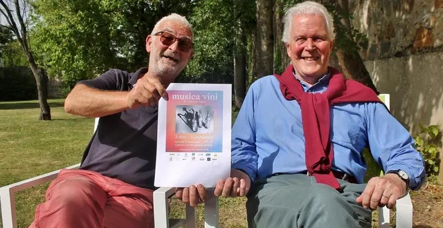 photo  emmanuel adam, membre de l’association musica vini, et daniel berger, président fondateur du festival du même nom, à sablé-sur-sarthe.  &copy;  ouest-france 
