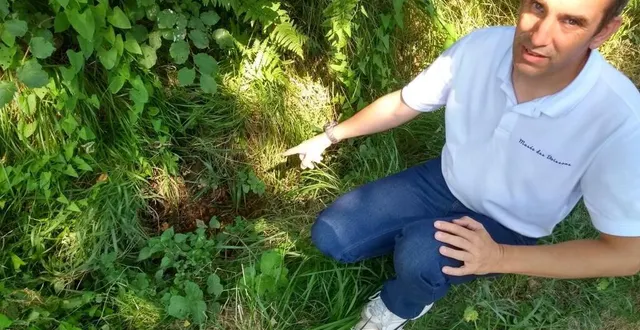 photo  marc massot devant la source de l’épervière, mardi.  &copy;  co 