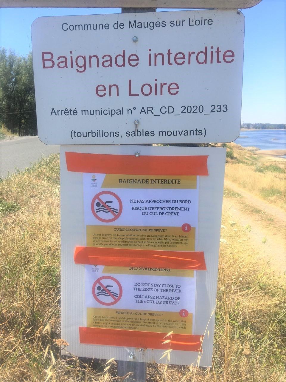 Mauges-sur-Loire. Le cul de grève est un danger mortel pour les baigneurs -  Cholet.maville.com