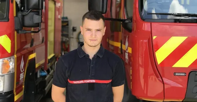 photo  lucas laurin est jeune pompier volontaire à flers (orne) depuis l’âge de 11 ans.  &copy;  ouest-france 