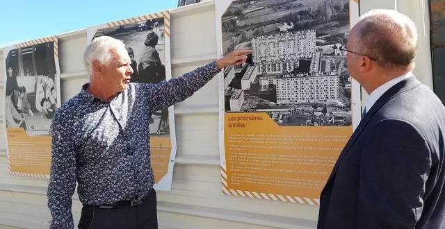 photo  gilles leproust, le maire (à gauche), et emmanuel aubry, le préfet de la sarthe, ont évoqué l’évolution d’allonnes à travers les âges.  &copy;  ouest-france 