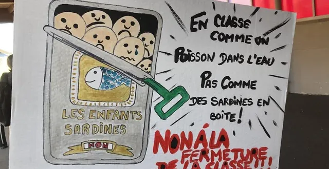 photo  les parents d’élèves de l’école de cherreau avaient manifesté leur refus de la fermeture d’une classe le 30 mai 2022.  &copy;  le maine libre 