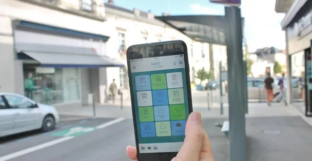 photo  l’application sur mobile sablé et moi est disponible depuis le 3 septembre 2022.  &copy;  ouest-france 