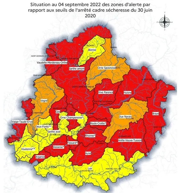 photo la situation en sarthe au 4 septembre 2022  ©  photo le maine libre