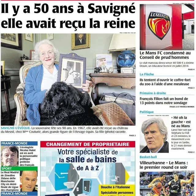 photo en 2016, la fille de mme couturié avait raconté au maine libre les détails de la visite royale.  ©  photo le maine libre