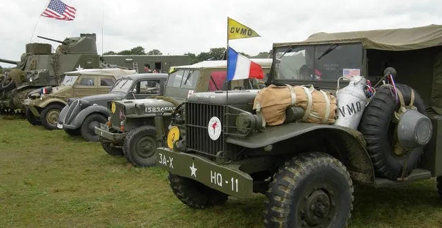 photo  des voitures militaires seront exposées à la flèche du 16 au 18 septembre 2022, notamment une jeep et un dodge comme ici au premier plan.  &copy;  archives le maine libre 