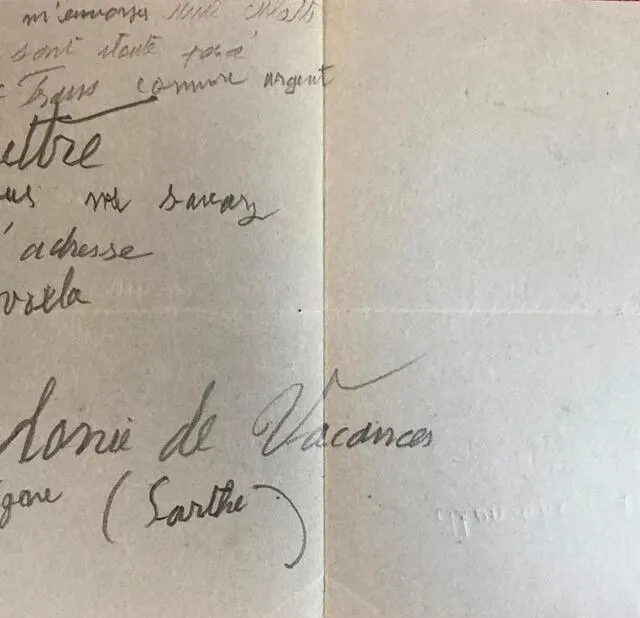 photo lettre de georges, un jeune colon de perseigne, au mois d’août 1929.  ©  coll. particulière