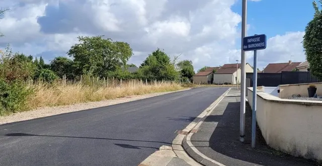 photo  la rue des marronniers une fois les travaux terminés  &copy;  le maine libre 