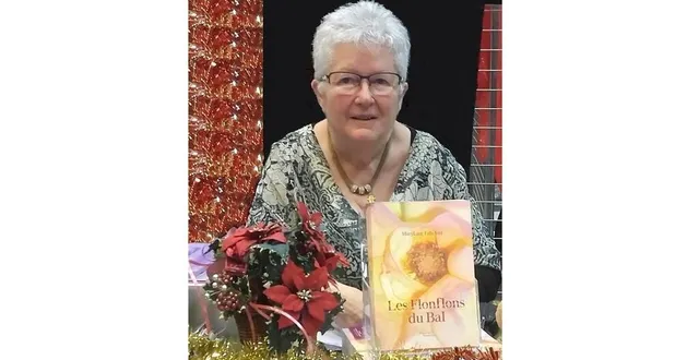 photo  maryvonne guettier-leneveu, lors de la sortie de son premier roman « les flonflons du bal », écrit sous le nom de marylaur fabiand.  &copy;  photo presse my guettier-leneveu 