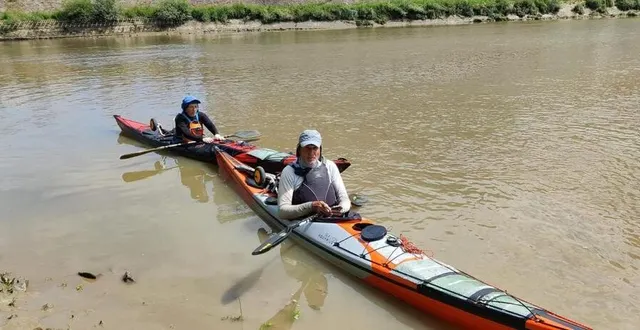 photo  michel et lyda cotteaux ont fait le tour de la france en kayak du dimanche 29 mai au vendredi 2 septembre 2022. ils ont parcouru 3 228 km entre le mans et nantes.  &copy;  michel et lyda cotteaux 