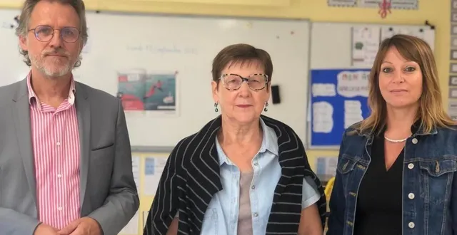 photo  ludovic husse, directeur général de l’adapei 72, chantal vallienne, présidente, et marlène viot, directrice du pôle enfance et adolescence.  &copy;  photo le maine libre 