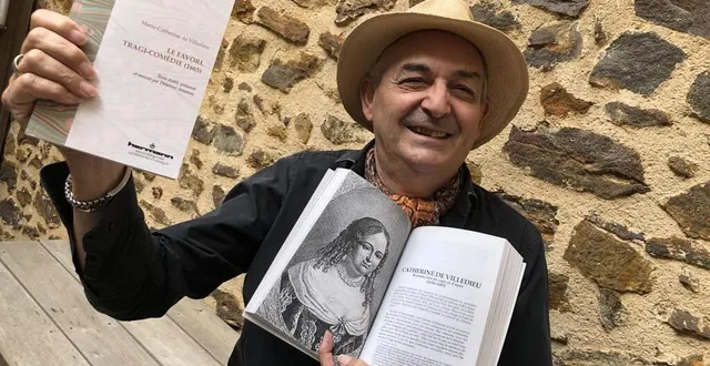 photo  bertrand coudreau, président des auteurs du maine et du loir, rappelle la vie de la romancière et dramaturge mancelle catherine de villedieu, contemporaine de molière.  &copy;  ouest-france 
