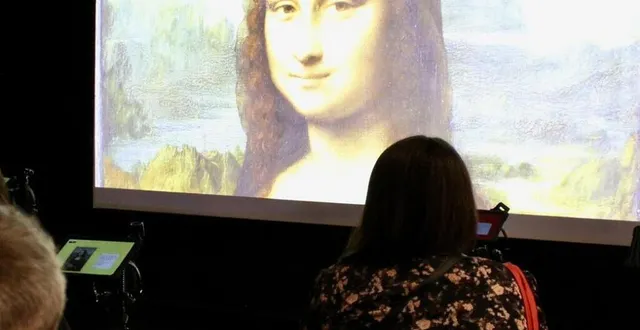 photo  la joconde a porté de clic… grâce à la micro-folie à fresnay.  &copy;  maine libre 