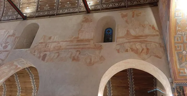 photo  la restauration des peintures murales de l’église a été l’un des gros chantiers de l’opération.  &copy;  le maine libre 