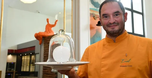 photo  angers, le 26 juin 2022. philippe coco présentant la bulle, son plat signature. « un plat dont les gens se souviennent. »  &copy;  co – laurent combet 