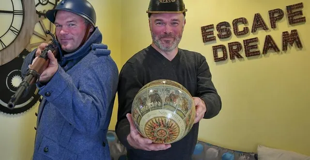 photo  olivier launay (à gauche) et son frère vincent launay (à droite) souhaitent ouvrir une quatrième salle d’escape game à souligné-sous-ballon  &copy;  yvon loue 