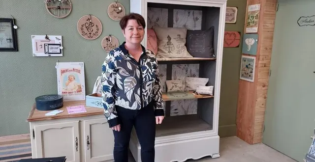 photo  catherine gibeau peut exposer ses créations dans sa nouvelle boutique.  &copy;  ouest-france 