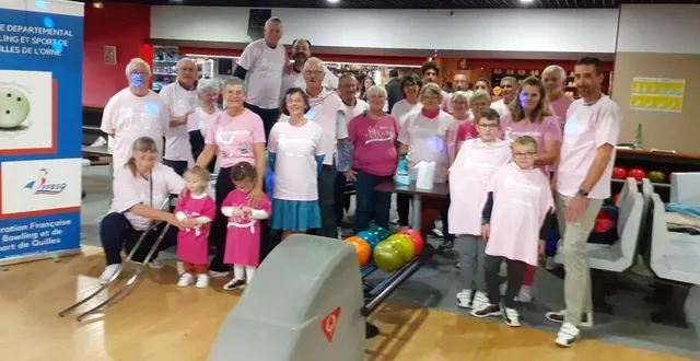 photo  soixante-dix personnes ont participé à la journée organisée par le comité de l’orne de bowling dimanche 2 octobre 2022, à argentan, à l’occasion d’octobre rose.  &copy;  dr 