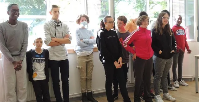 photo  les élèves de la classe délocalisée de l’ime de thorigné-sur-dué ont constitué l’exposition.  &copy;  le maine libre 