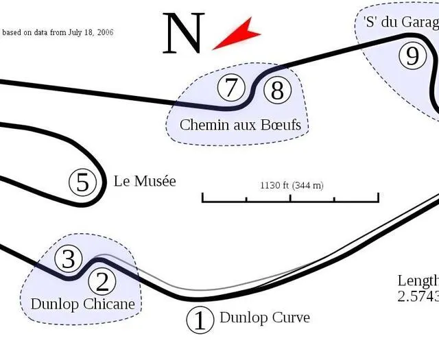 photo le tracé du circuit bugatti, qui sera emprunté par le gp explorer.  ©  ffsa