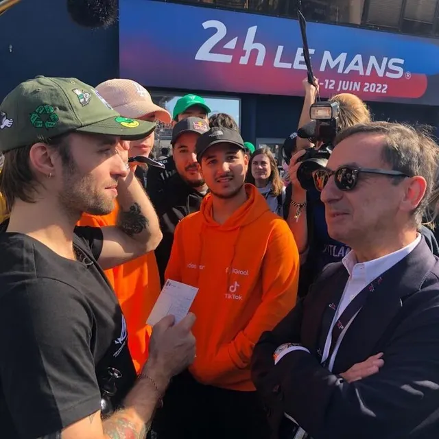 photo squeezie et le président pierre fillon (aco).  ©  le maine libre